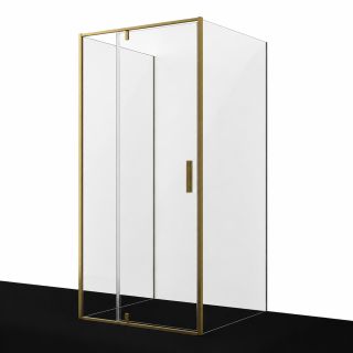 Душевой уголок WasserKRAFT Aisch 55P42 100x100 см профиль золото матовое стекло прозрачное