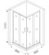 Душевой уголок Good Door Jazze CR -80-G-BR стекло матовое