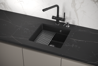 Мойка кухонная Granula Kitchen Space 4501U, ЧЁРНЫЙ Мойка кухонная Granula Kitchen Space 4501U, ЧЁРНЫЙ