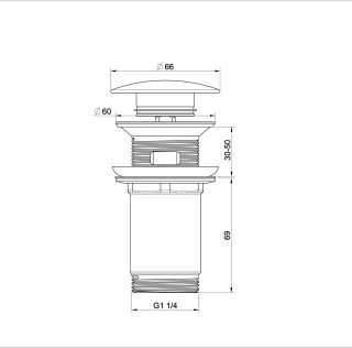 Донный клапан для раковины Wonzon & Woghand WW-88SS09-BG с переливом брашированное золото Донный клапан для раковины Wonzon & Woghand WW-88SS09-BG с переливом брашированное золото
