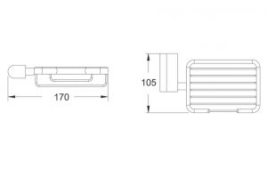 Мыльница Rose RG1704 хром