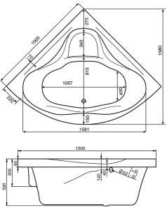 Santek Сан-Паулу 150х150 симметричная белая 1WH302399