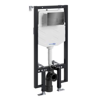 Система инсталляции для унитазов WasserKRAFT Vils 56TLT.010.ME.PB04 с кнопкой смыва чёрный