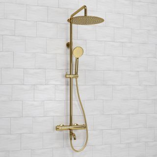 Душевая стойка WasserKRAFT Sauer Thermo A188.263.207.PG T с термостатом золото