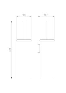 Туалетный ёршик в комплекте Wonzon & Woghand Easy WW-8119 хром