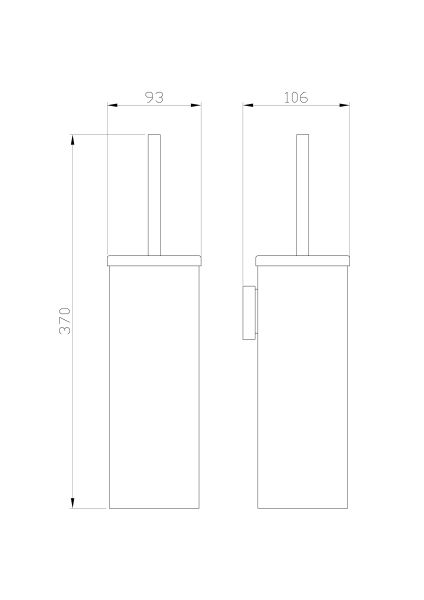 Туалетный ёршик в комплекте Wonzon & Woghand Easy WW-8119 хром