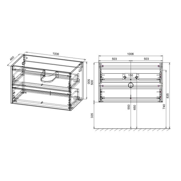 База под раковину Vincea Gio 1000 C.Oak База под раковину Vincea Gio 1000 C.Oak