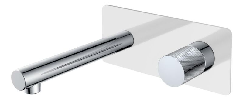 Встраиваемый смеситель для раковины Boheme Stick 125-WCR.2 белый/хром