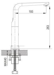 Смеситель для кухни Rose R2713F белый/хром Смеситель для кухни Rose R2713F белый/хром