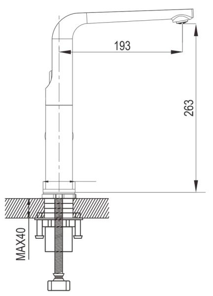 Смеситель для кухни Rose R2713F белый/хром Смеситель для кухни Rose R2713F белый/хром
