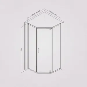 Душевой уголок AM.PM Gem W90G-405-090MT профиль серебристый 90х90 см