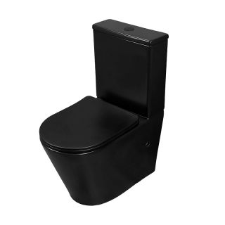 Унитаз-компакт Azario Black Queen AZ-8380 безободковый чёрный матовый