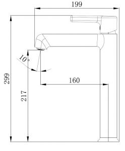 Смеситель для раковины ESKO Column Black CLM25B черный