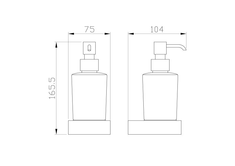 Дозатор для мыла Wonzon & Woghand Lotte WW-8333-BG брашированное золото