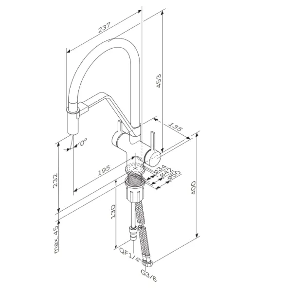 Смеситель для кухни Am.Pm Func F8F07802 черный хром