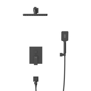 Душевой комплект Cezares Движение (Slider) SLIDER-VDSET-NOP чёрный матовый
