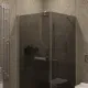 Душевой уголок на монопетле  by Deonria U-100-100-8-G-H 100x100см хром матовый/графит