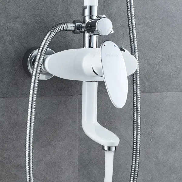 Душевая стойка Shevanik S9836F белый/хром