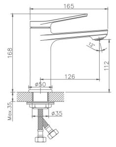 Смеситель для раковины Haiba HB10572 хром