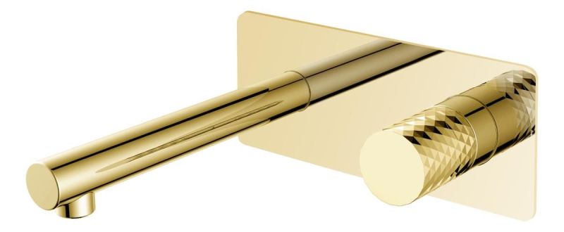 Встраиваемый смеситель для раковины Boheme Stick 125-GG золото