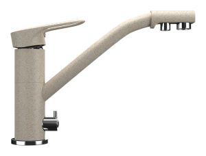 Смеситель для кухни Ulgran Classic U-010-328 с дополнительным краном для питьевой воды бежевый