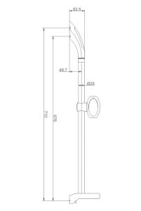 Душевая штанга Haiba HB8006 хром