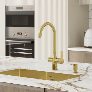 Смеситель для кухни IDDIS Pure PURMGFJi05 с каналом для фильтрованной воды золото матовое Смеситель для кухни IDDIS Pure PURMGFJi05 с каналом для фильтрованной воды золото матовое