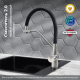 Смеситель для кухни РМС SUS127BL-016F-015 с подключением фильтра нержавеющая сталь