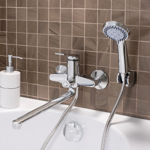 Смеситель для ванны с душем РМС SL121-006E хром