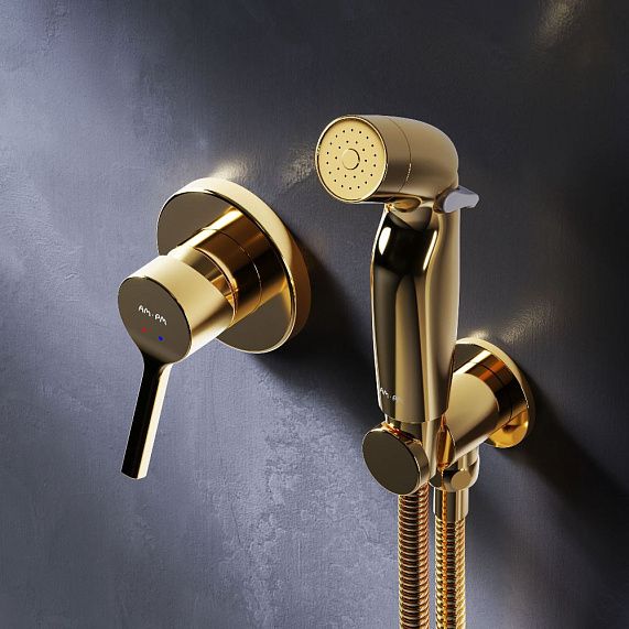 Гигиенический душ со смесителем AM.PM X-Joy F40H85B99 золото