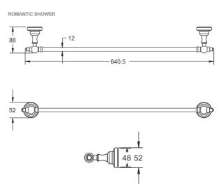 Полотенцедержатель Rose RG1117Q 64см бронза Полотенцедержатель Rose RG1117Q 64см бронза