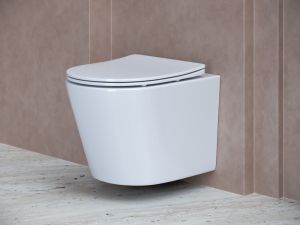 Подвесной унитаз Ceramica Nova Balearica CN6000 безободковый белый