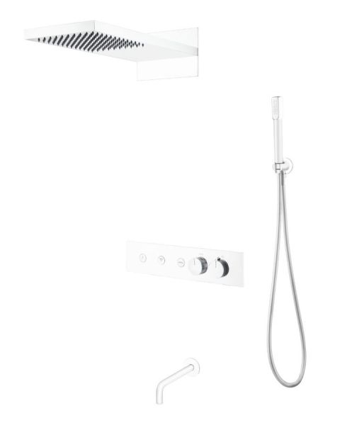 Душевая система Boheme Fusion 131-2-MW с термостатом белый матовый