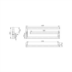 Полотенцесушитель электрический Indigo Sigma DGSIG20-60BRLt 20x60 см чёрный муар