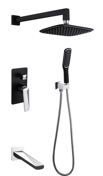 Душевой комплект Boheme Venturo 374-B-2 черный/хром Душевой комплект Boheme Venturo 374-B-2 черный/хром