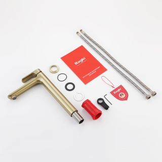 Высокий смеситель для раковины Raglo R03.15.03 золотой сатин Высокий смеситель для раковины Raglo R03.15.03 золотой сатин