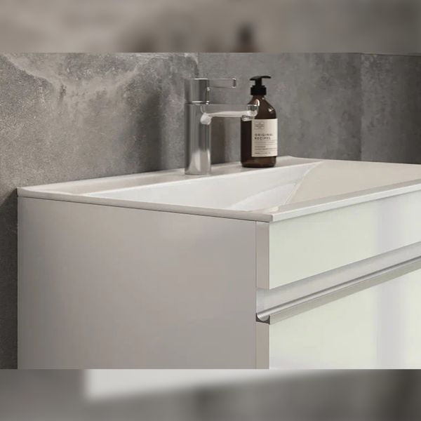 Тумба под раковину подвесная Velvex Pulsus tp.PUL.PUL.70.1Y белый глянец, 70 см