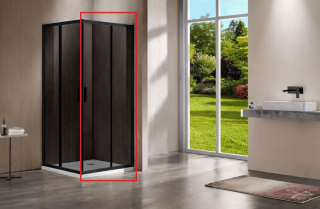 Душевая дверь Vincea Garda VHC-1G100CGB 100 см профиль черный стекло тонированное