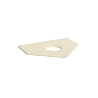 Столешница для тумбы-модуля Kerama Marazzi Караван KMCATp50MBt1 50 см с вырезом для накладных раковин сливочный матовый