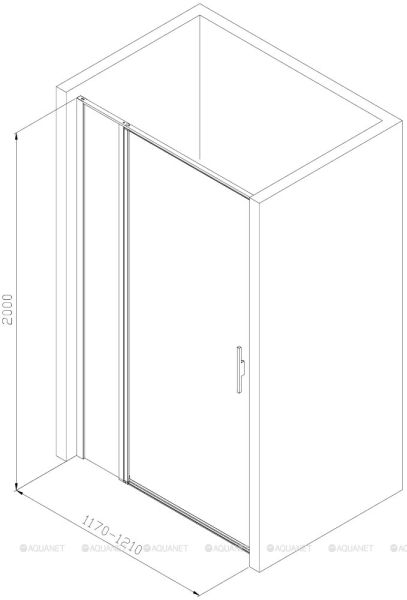 Душевая дверь Allen Brau Priority 120 3.31033.BBA профиль Черный браш