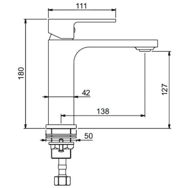Смеситель для раковины Gappo G1083-8 белый/хром