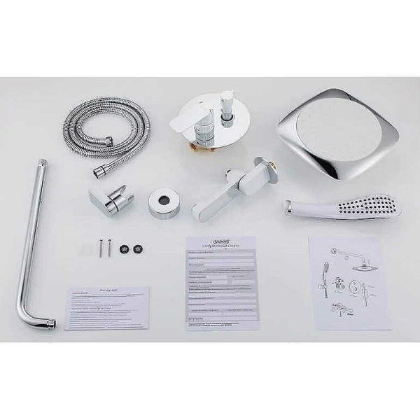 Душевой комплект Gappo G7148-8 белый/хром