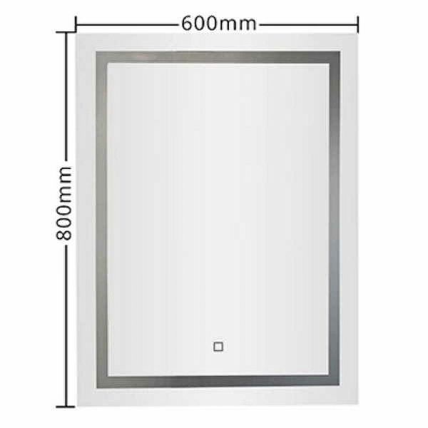 Зеркало с подсветкой Gappo G601 60 см сенсорный выключатель