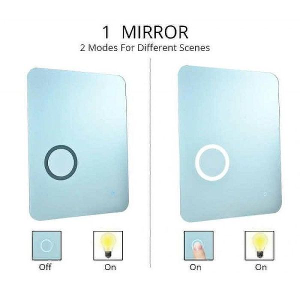 Зеркало с подсветкой Gappo G602 60 см сенсорный выключатель