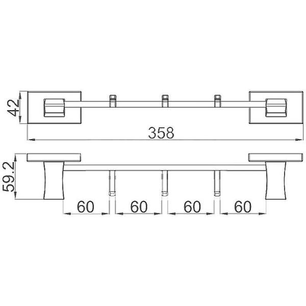 Вешалка с тремя крючками Gappo G0716-30 хром