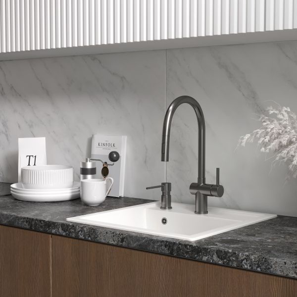 Мойка кухонная Reflexion Zia 51-WH RX1251WH белый