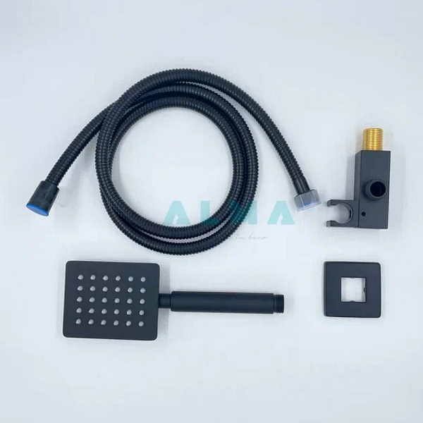 Душевой комплект ALMAes Weber TVZ-0808 чёрный матовый