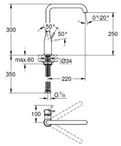 Смеситель для кухни Grohe Essence 30269000 Хром