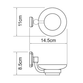 Wasserkraft Oder K-3029 Мыльница стеклянная Wasserkraft Oder K-3029 Мыльница стеклянная