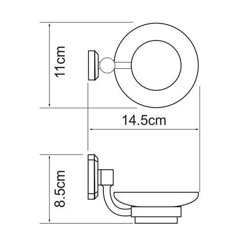 Wasserkraft Oder K-3029 Мыльница стеклянная Wasserkraft Oder K-3029 Мыльница стеклянная